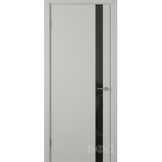 Дверь межкомнатная ВФД Stockholm NIUTA серая эмаль, стекло черное "Black Gloss" Дверь межкомнатная ВФД Stockholm NIUTA серая эмаль, стекло черное "Black Gloss"